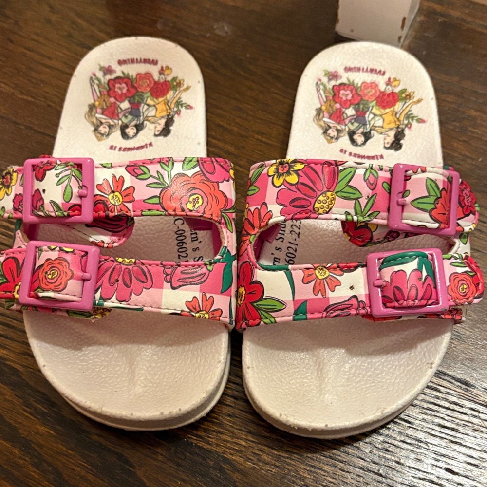 Disney Pink Floral Kids Sandals